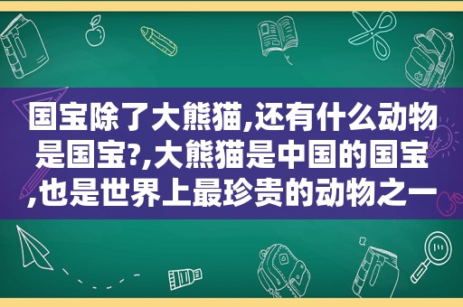 国宝除了大熊猫,还有什么动物是国宝?,大熊猫是中国的国宝,也是世界上最珍贵的动物之一