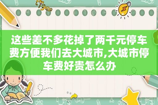 这些差不多花掉了两千元停车费方便我们去大城市,大城市停车费好贵怎么办