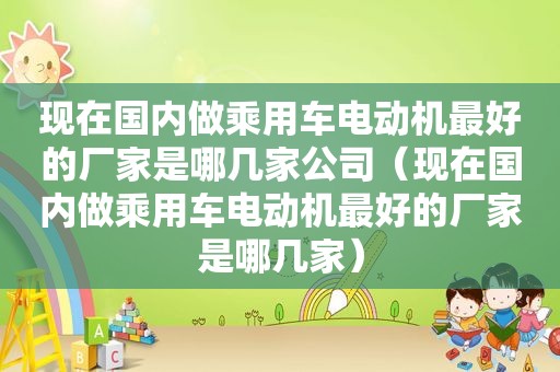 现在国内做乘用车电动机最好的厂家是哪几家公司（现在国内做乘用车电动机最好的厂家是哪几家）