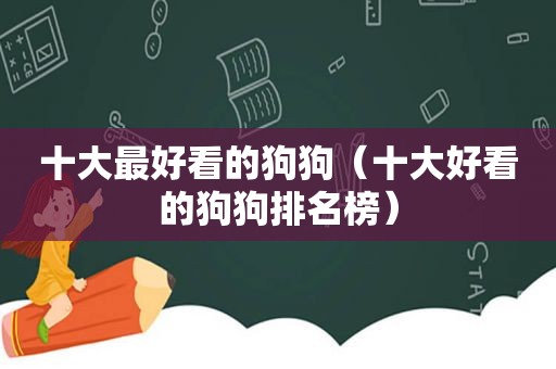 十大最好看的狗狗（十大好看的狗狗排名榜）