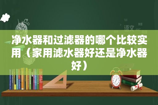 净水器和过滤器的哪个比较实用（家用滤水器好还是净水器好）