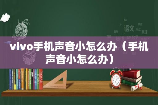 vivo手机声音小怎么办（手机声音小怎么办）