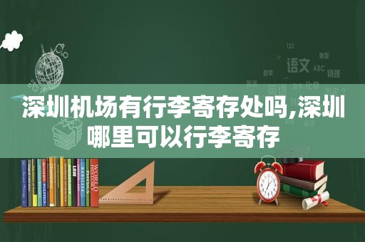 深圳机场有行李寄存处吗,深圳哪里可以行李寄存