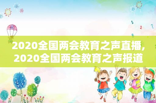 2020全国两会教育之声直播,2020全国两会教育之声报道