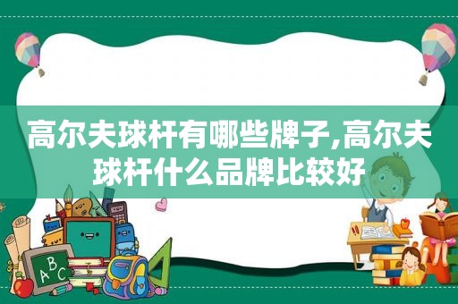 高尔夫球杆有哪些牌子,高尔夫球杆什么品牌比较好