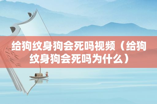 给狗纹身狗会死吗视频（给狗纹身狗会死吗为什么）