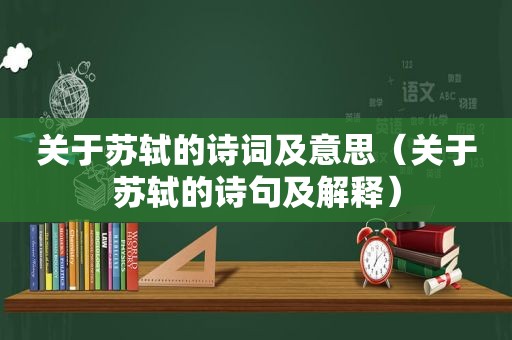 关于苏轼的诗词及意思（关于苏轼的诗句及解释）