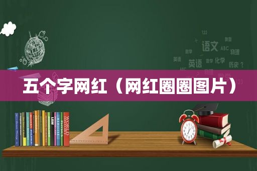 五个字网红（网红圈圈图片）