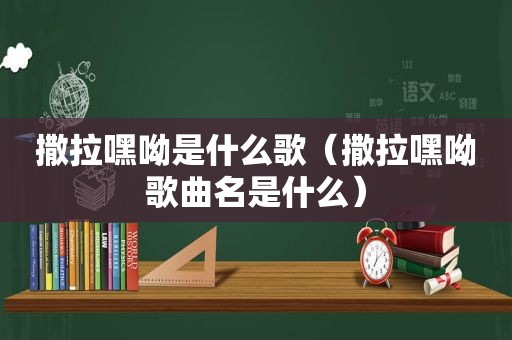 撒拉嘿呦是什么歌（撒拉嘿呦歌曲名是什么）