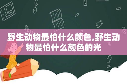 野生动物最怕什么颜色,野生动物最怕什么颜色的光