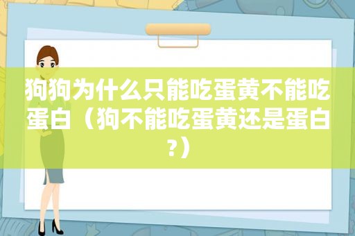 狗狗为什么只能吃蛋黄不能吃蛋白（狗不能吃蛋黄还是蛋白?）