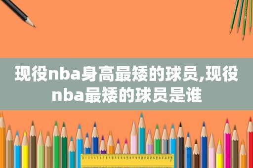 现役nba身高最矮的球员,现役nba最矮的球员是谁