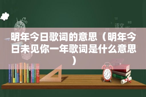 明年今日歌词的意思（明年今日未见你一年歌词是什么意思）