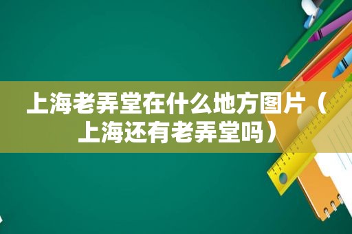 上海老弄堂在什么地方图片（上海还有老弄堂吗）