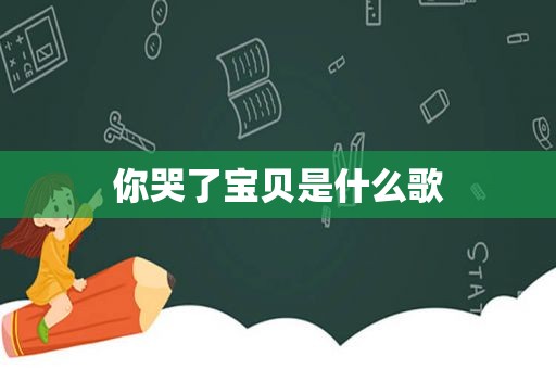 你哭了宝贝是什么歌