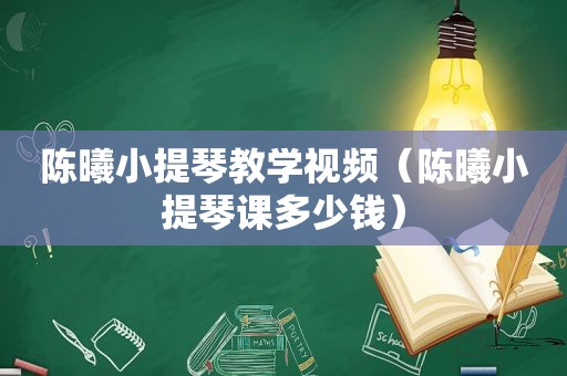 陈曦小提琴教学视频（陈曦小提琴课多少钱）