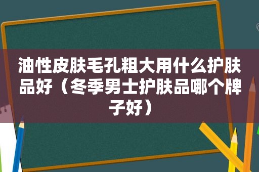 油性皮肤毛孔粗大用什么护肤品好（冬季男士护肤品哪个牌子好）