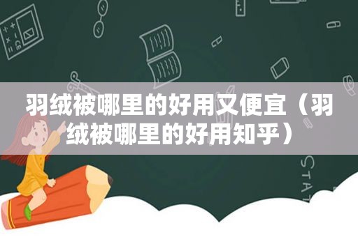 羽绒被哪里的好用又便宜（羽绒被哪里的好用知乎）