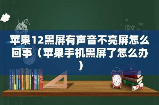 苹果12黑屏有声音不亮屏怎么回事（苹果手机黑屏了怎么办）