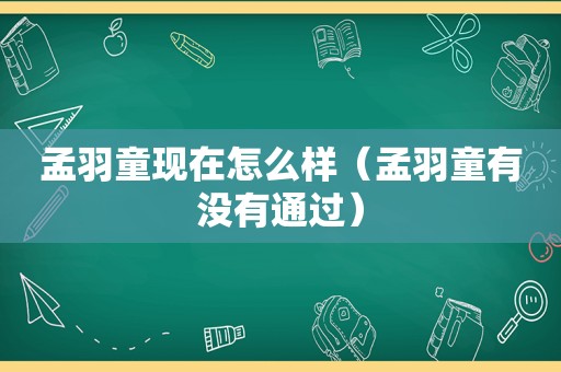 孟羽童现在怎么样（孟羽童有没有通过）