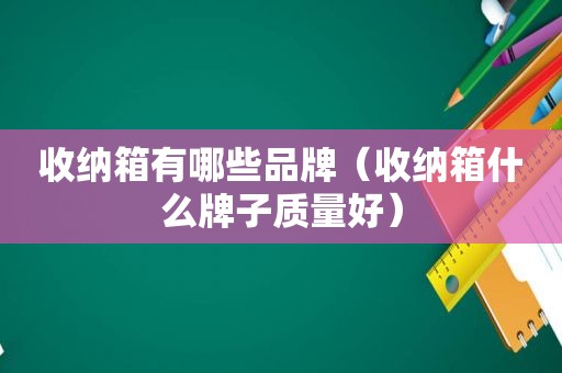 收纳箱有哪些品牌（收纳箱什么牌子质量好）  第1张