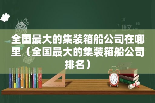 全国最大的集装箱船公司在哪里（全国最大的集装箱船公司排名）