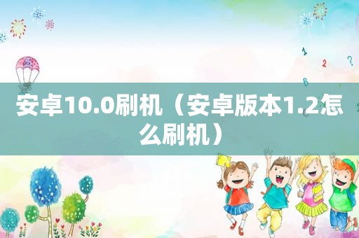 安卓10.0刷机（安卓版本1.2怎么刷机）