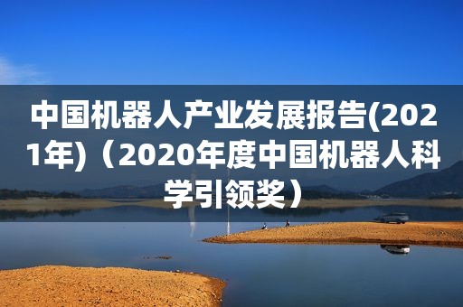 中国机器人产业发展报告(2021年)（2020年度中国机器人科学引领奖）