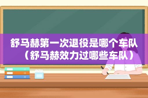 舒马赫第一次退役是哪个车队（舒马赫效力过哪些车队）