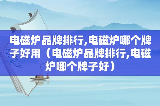 电磁炉品牌排行,电磁炉哪个牌子好用（电磁炉品牌排行,电磁炉哪个牌子好）