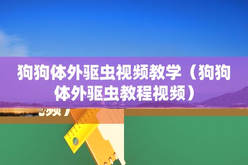 狗狗体外驱虫视频教学（狗狗体外驱虫教程视频）