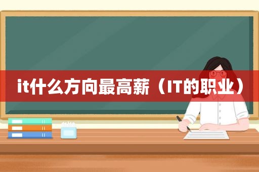 it什么方向最高薪（IT的职业）