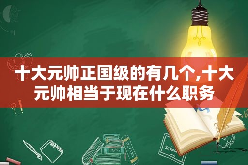 十大元帅正国级的有几个,十大元帅相当于现在什么职务