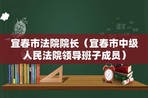 宜春市法院院长（宜春市中级人民法院领导班子成员）