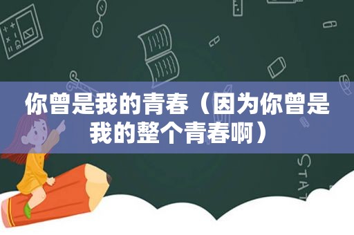 你曾是我的青春（因为你曾是我的整个青春啊）