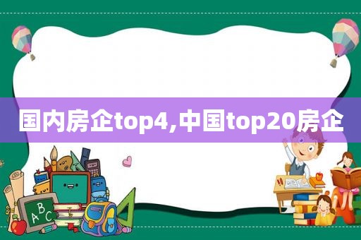 国内房企top4,中国top20房企  第1张