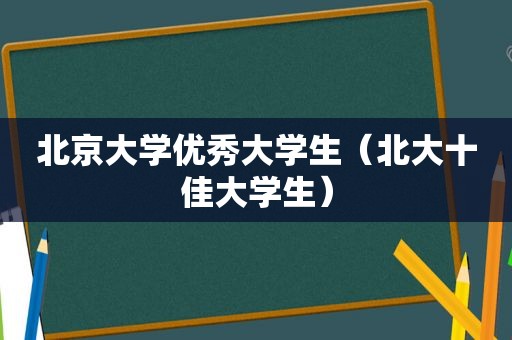 北京大学优秀大学生（北大十佳大学生）