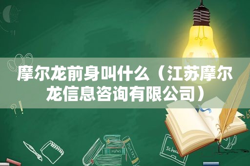 摩尔龙前身叫什么（江苏摩尔龙信息咨询有限公司）