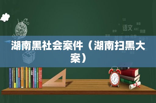 湖南黑社会案件（湖南扫黑大案）