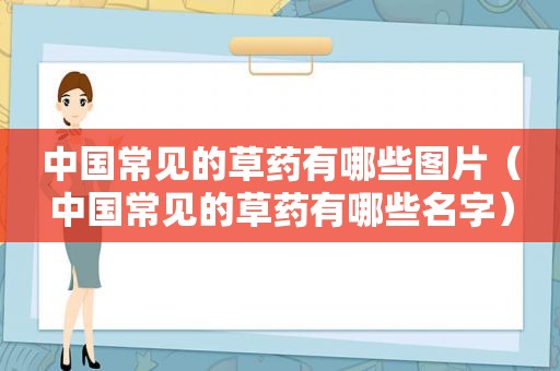 中国常见的草药有哪些图片（中国常见的草药有哪些名字）