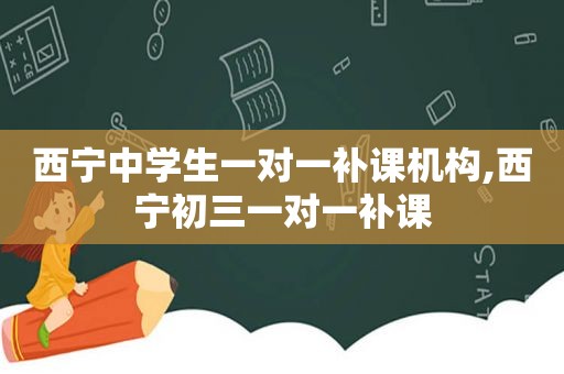 西宁中学生一对一补课机构,西宁初三一对一补课