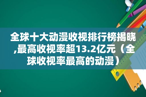 全球十大动漫收视排行榜揭晓 ,最高收视率超13.2亿元（全球收视率最高的动漫）  第1张