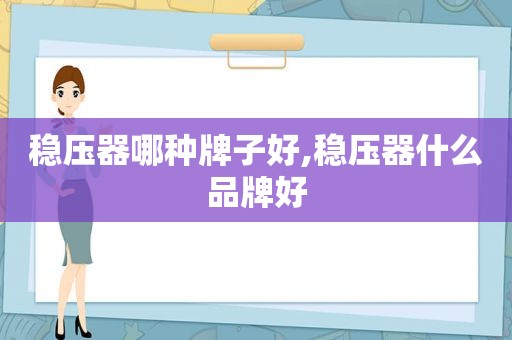 稳压器哪种牌子好,稳压器什么品牌好