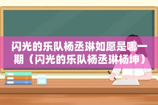 闪光的乐队杨丞琳如愿是哪一期（闪光的乐队杨丞琳杨坤）