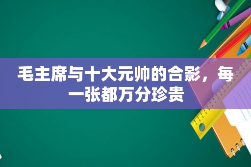 毛主席与十大元帅的合影，每一张都万分珍贵