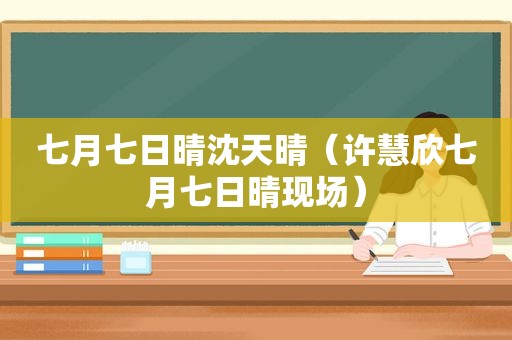 七月七日晴沈天晴（许慧欣七月七日晴现场）