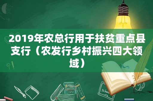 2019年农总行用于扶贫重点县支行（农发行乡村振兴四大领域）  第1张