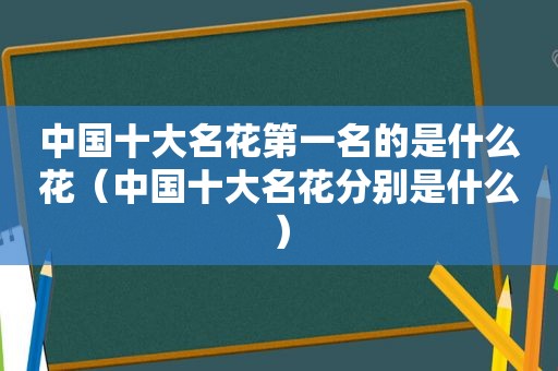 中国十大名花第一名的是什么花（中国十大名花分别是什么）  第1张