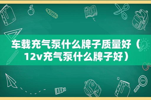 车载充气泵什么牌子质量好（12v充气泵什么牌子好）