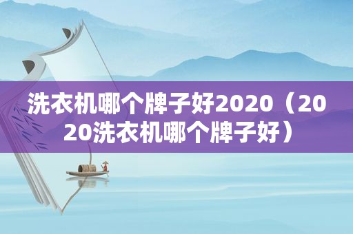 洗衣机哪个牌子好2020（2020洗衣机哪个牌子好）